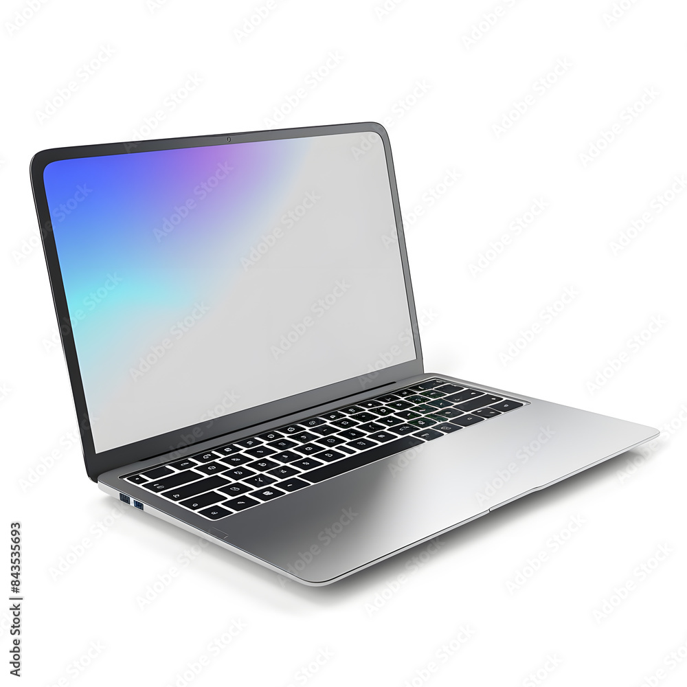 Laptop mock up isolated on white background Laptop mock up isolated on white background