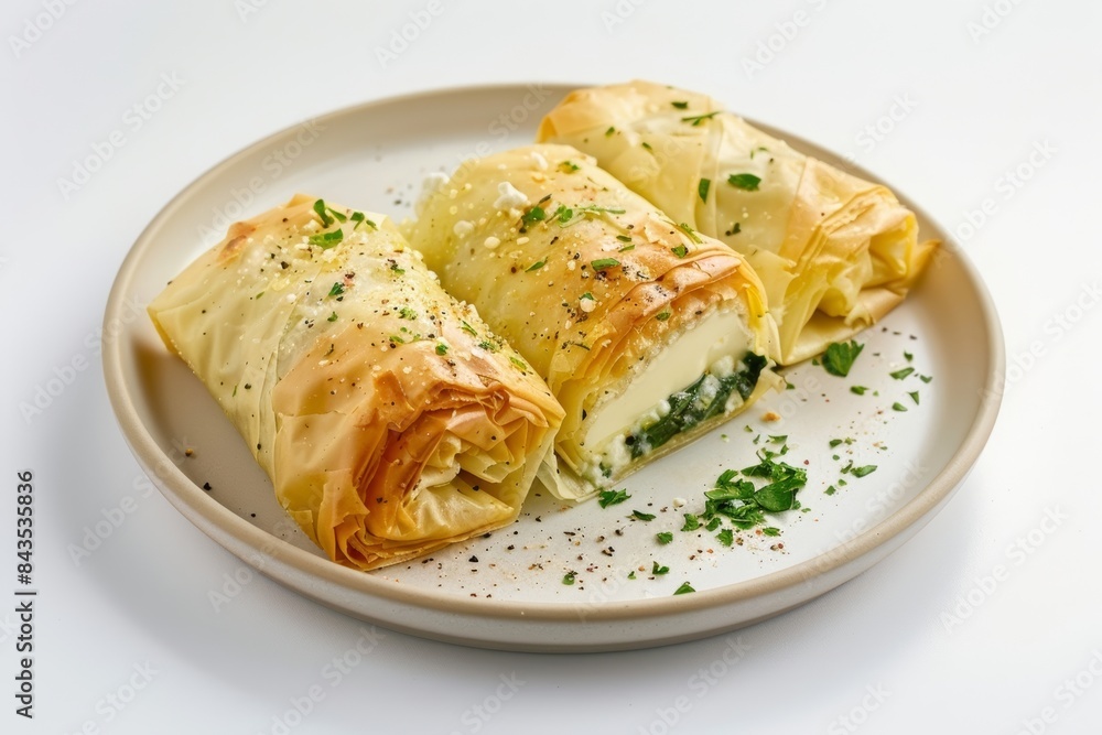 Delectable Baked Brie Spanakopita with Fresh Herbs Delectable Baked Brie Spanakopita with Fresh Herbs