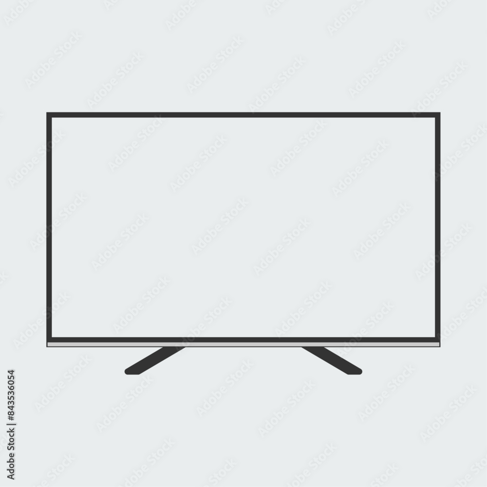 Oled tv with transparent screen. Easy editable vector design. Oled tv with transparent screen. Easy editable vector design.