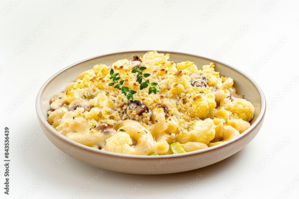 Baked Cauliflower Macaroni and Cheese with Leeks and Mushrooms - Cheddar Mac and Cheese Baked Cauliflower Macaroni and Cheese with Leeks and Mushrooms - Cheddar Mac and Cheese