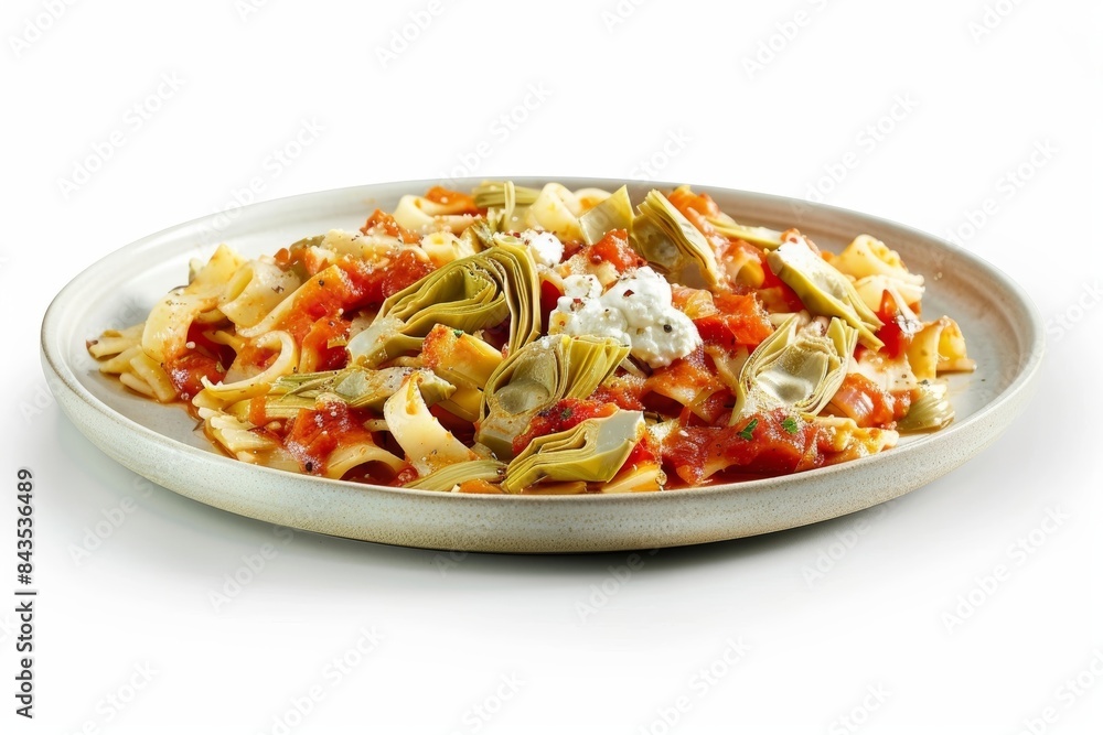 Baked Cavatappi with Artichokes and Fennel in Culinary Masterpiece Baked Cavatappi with Artichokes and Fennel in Culinary Masterpiece