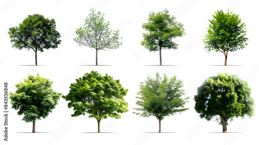 Collection of Trees isolated on a white background Collection of Trees isolated on a white background