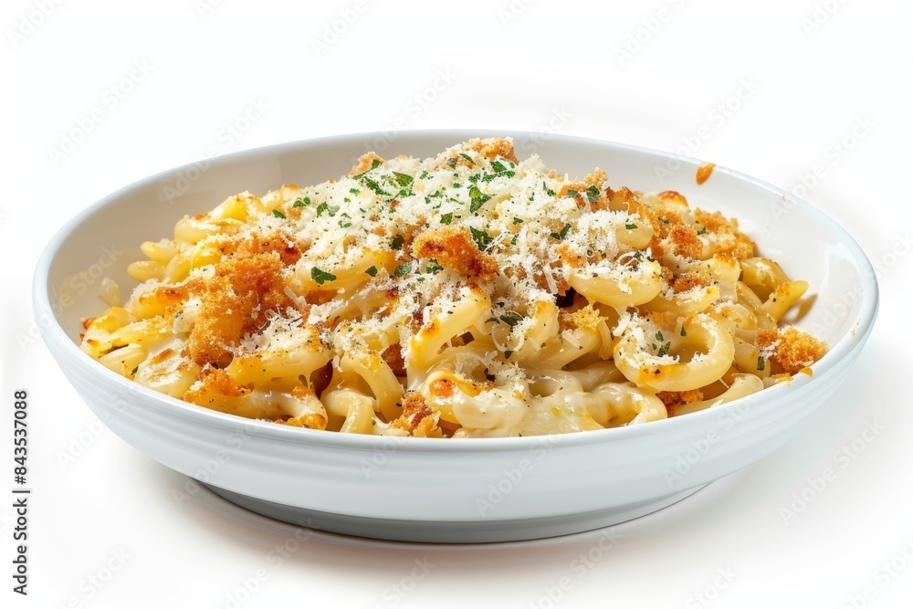 Creamy Baked Cheesy Os Pasta Dish with Grated Parmesan Creamy Baked Cheesy Os Pasta Dish with Grated Parmesan