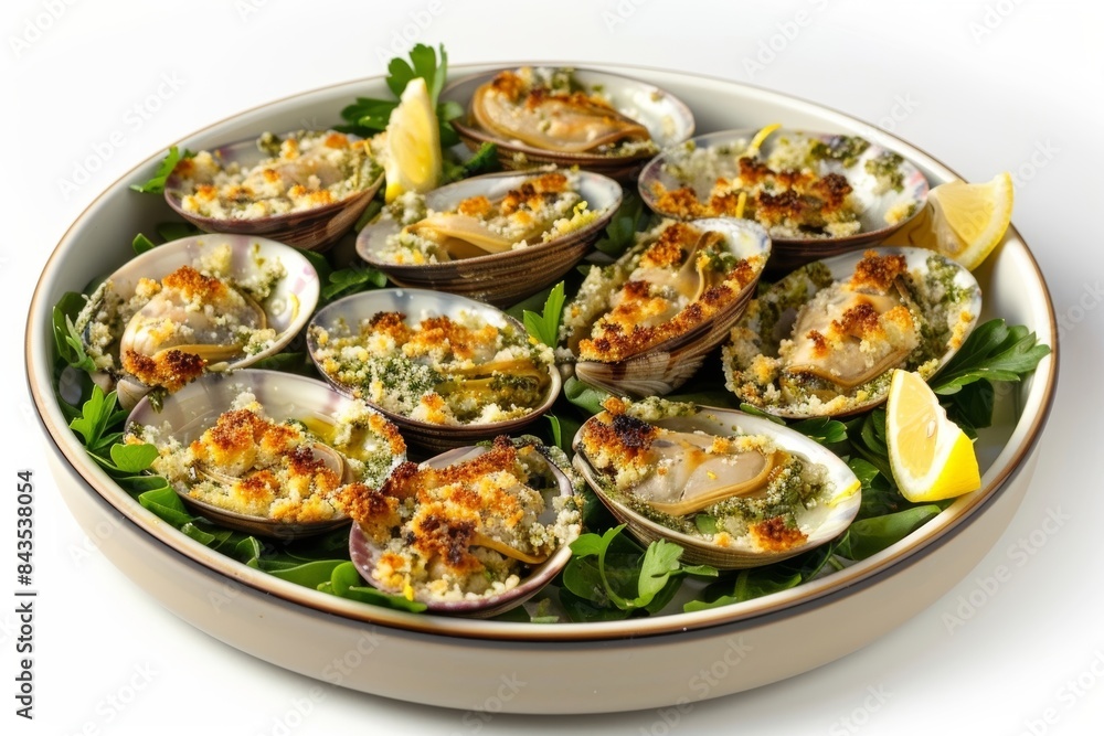 Delicious Baked Clams with a Garlic and Parmesan Crust Delicious Baked Clams with a Garlic and Parmesan Crust