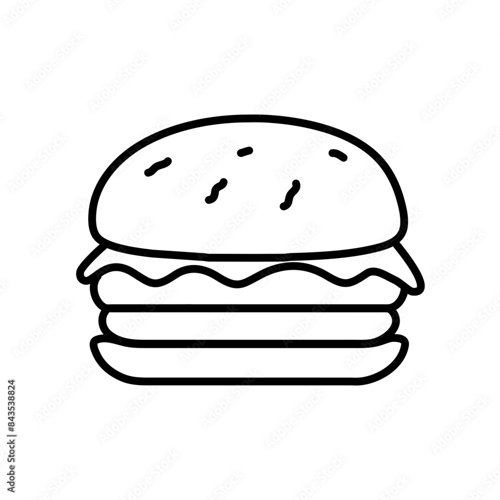 Hamburger Icon, Ideal for Fast Food and Restaurant Illustrations Hamburger Icon, Ideal for Fast Food and Restaurant Illustrations