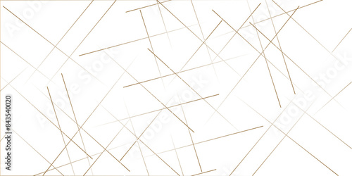 Abstract white background with golden lines Vector. golden chaotic lines abstract geometric pattern texture. vector diagonal crossed lines.