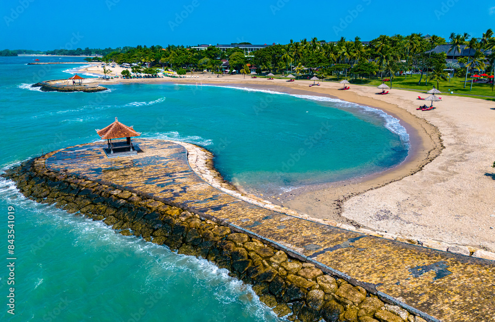 Fototapeta premium View of Nusa Dua beach in southern Bali, Indonesia