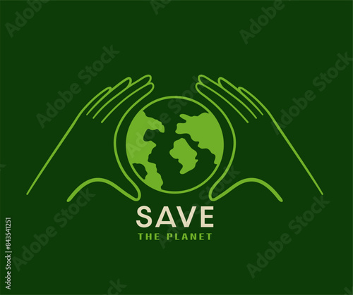 Save the planet, World Environment concept, Environment day, World map