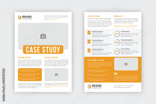Case Study template with minimal design, Corporate Case Study Template, Poster design with Case Study