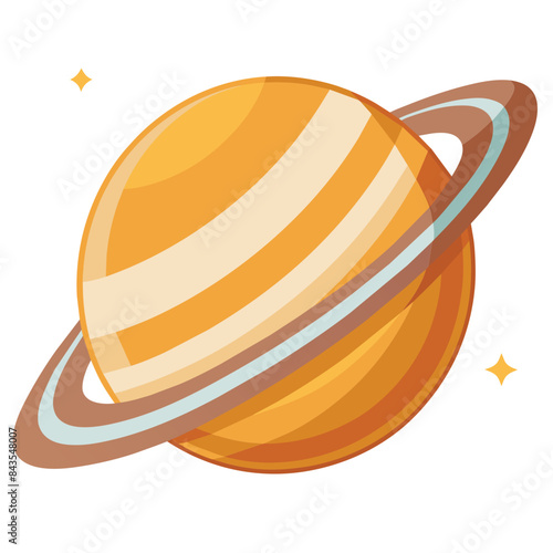The Enigmatic Realm of Bottomless Saturn vector illustration eps 10