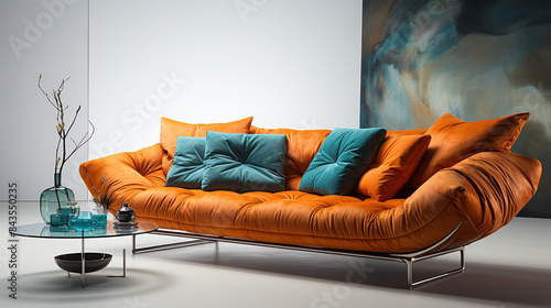 super comforatble beb italia sofa, on a white background photo