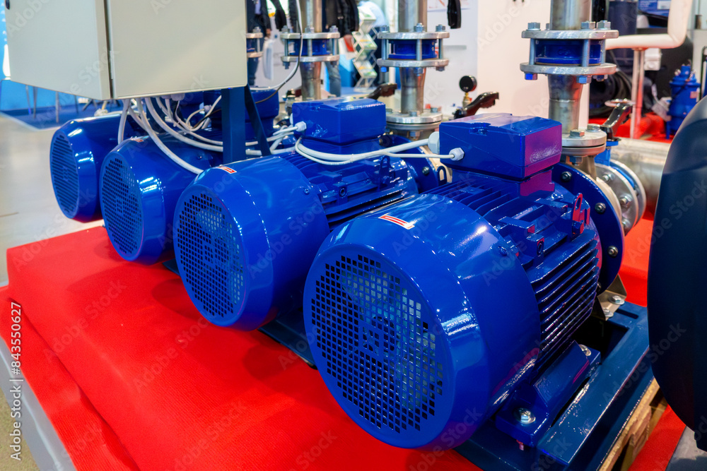 Industrial electric motors pumps for water supply. Industrial electric motors pumps for water supply.