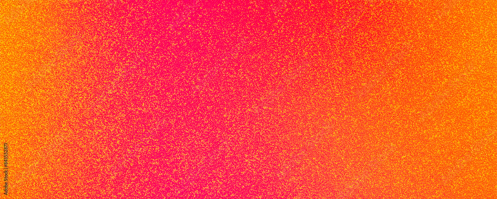 Orange and pink abstract retro grainy gradient background banner with noise and texture effect