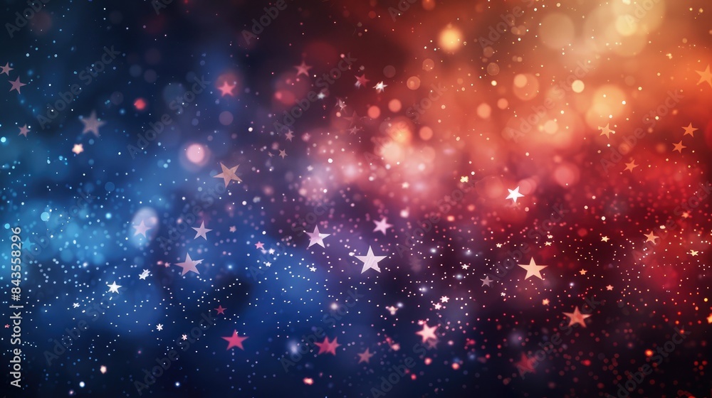 Obraz premium Glowing Friendship Day Festivities, Warm Bokeh Lights in Gold, Red, and Green on Dark Background