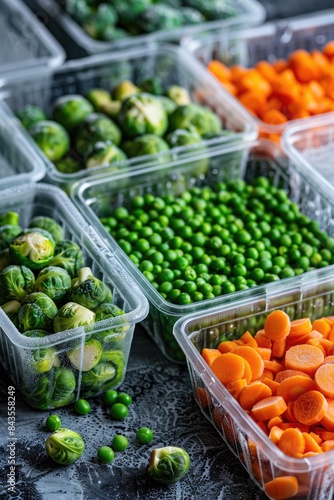 vegetables in plastic containers. Selective focus © Артур Комис