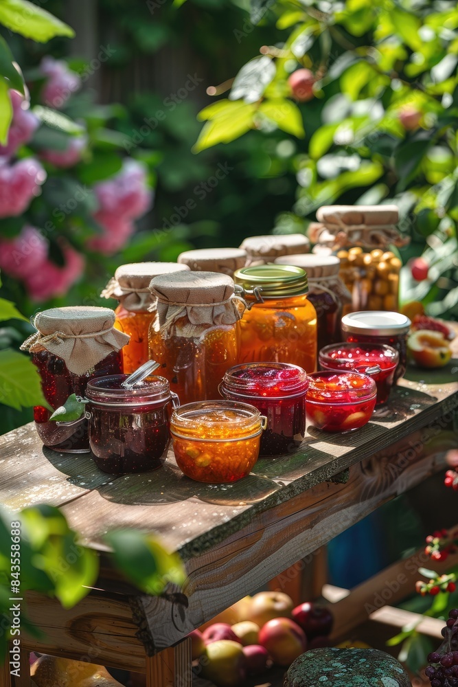 berries canning on the table. Selective focus berries canning on the table. Selective focus