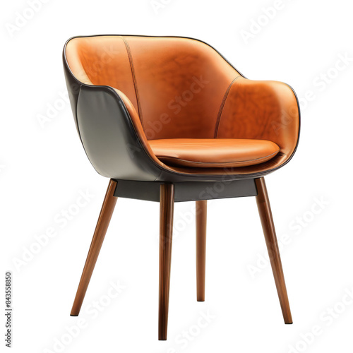 Modern Brown Leather Chair