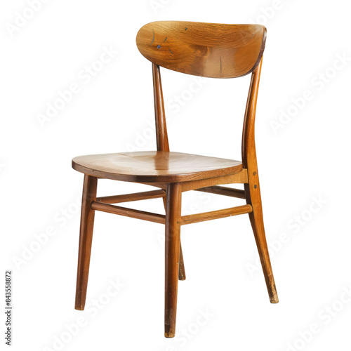Wooden chair isolated on black background