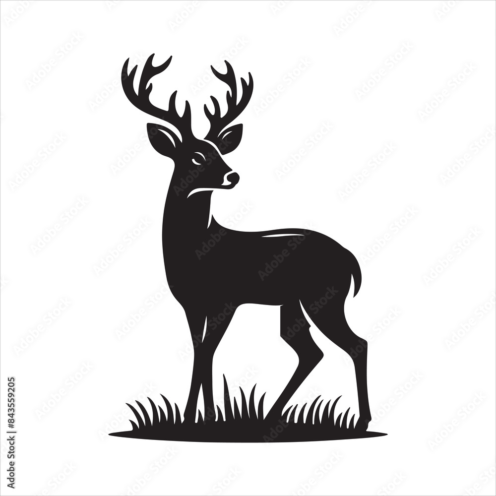 Rein Deer Icon Flat Graphic Design. Rein Deer Icon Flat Graphic Design.