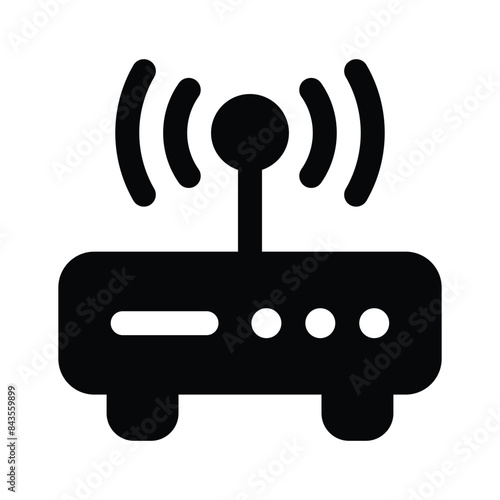 Wifi router icon design, wireless internet provider