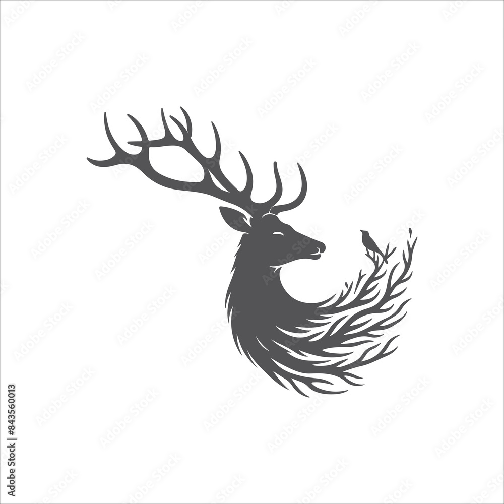 Rein Deer Icon Flat Graphic Design. Rein Deer Icon Flat Graphic Design.