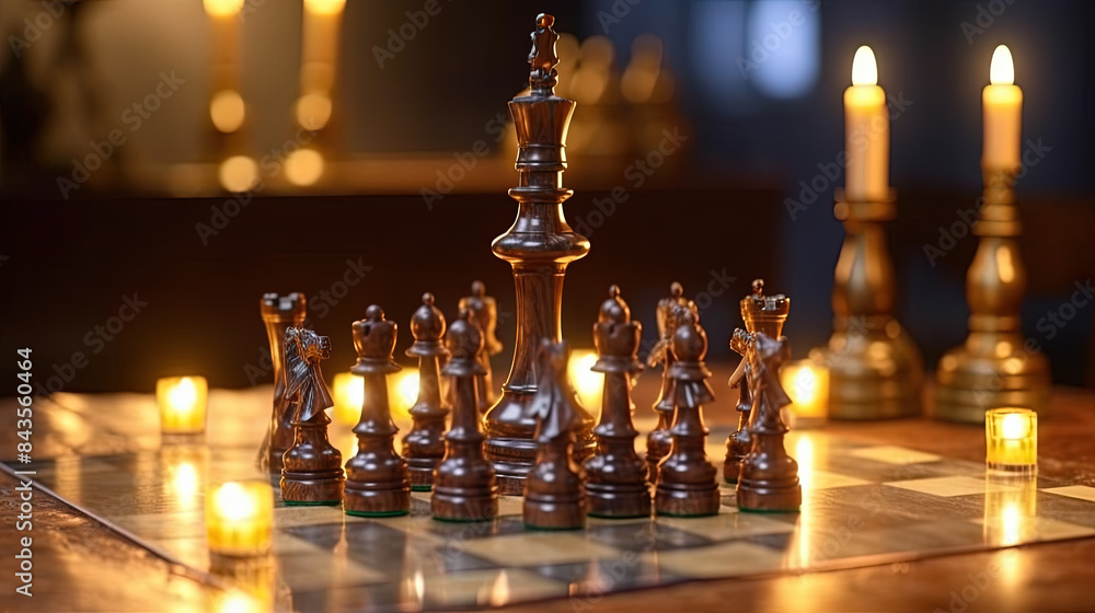 A glossy grand chess set A glossy grand chess set
