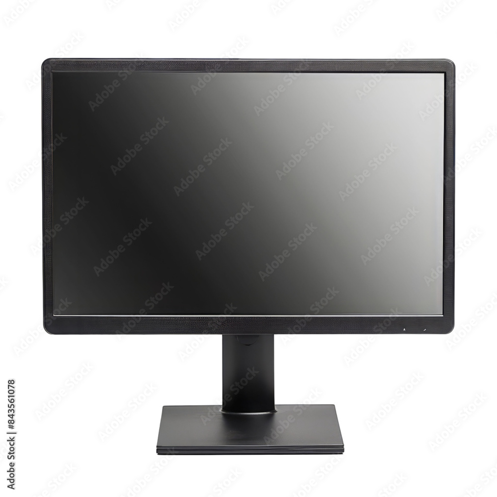 Black Computer Monitor with Blank Screen isolated on transparent background. Black Computer Monitor with Blank Screen isolated on transparent background.