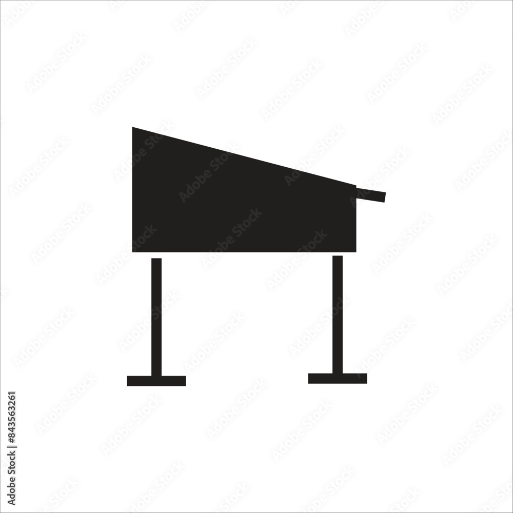 Fototapeta premium school table vector icon line template