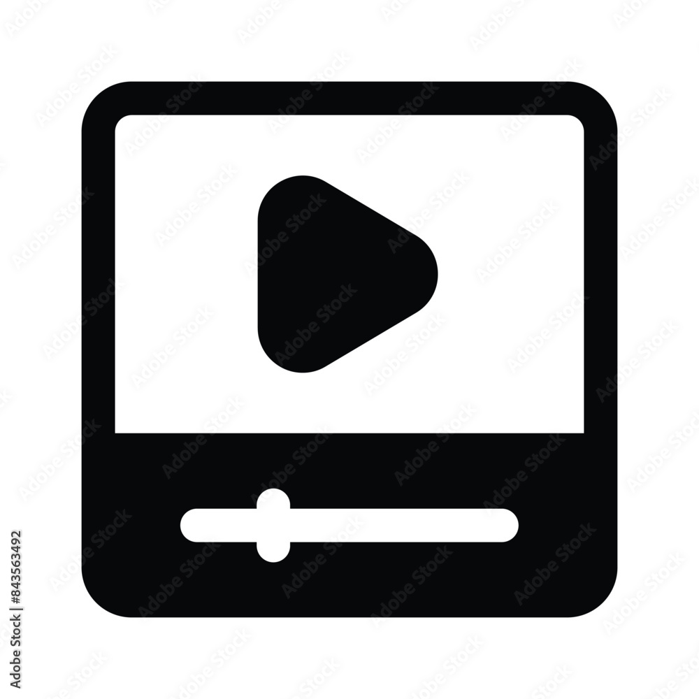 Get this amazing icon of video player in trendy style Get this amazing icon of video player in trendy style