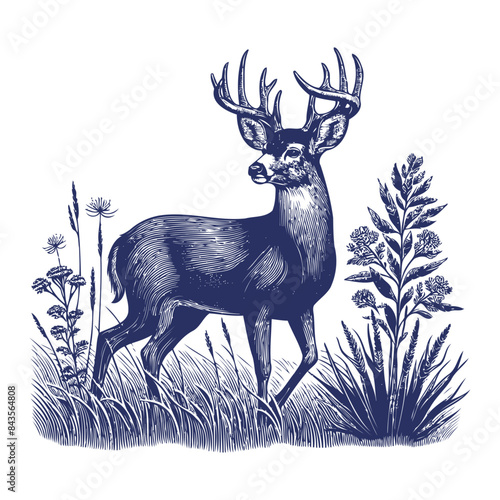 deer vector,  deer silhouette,  deer illustration