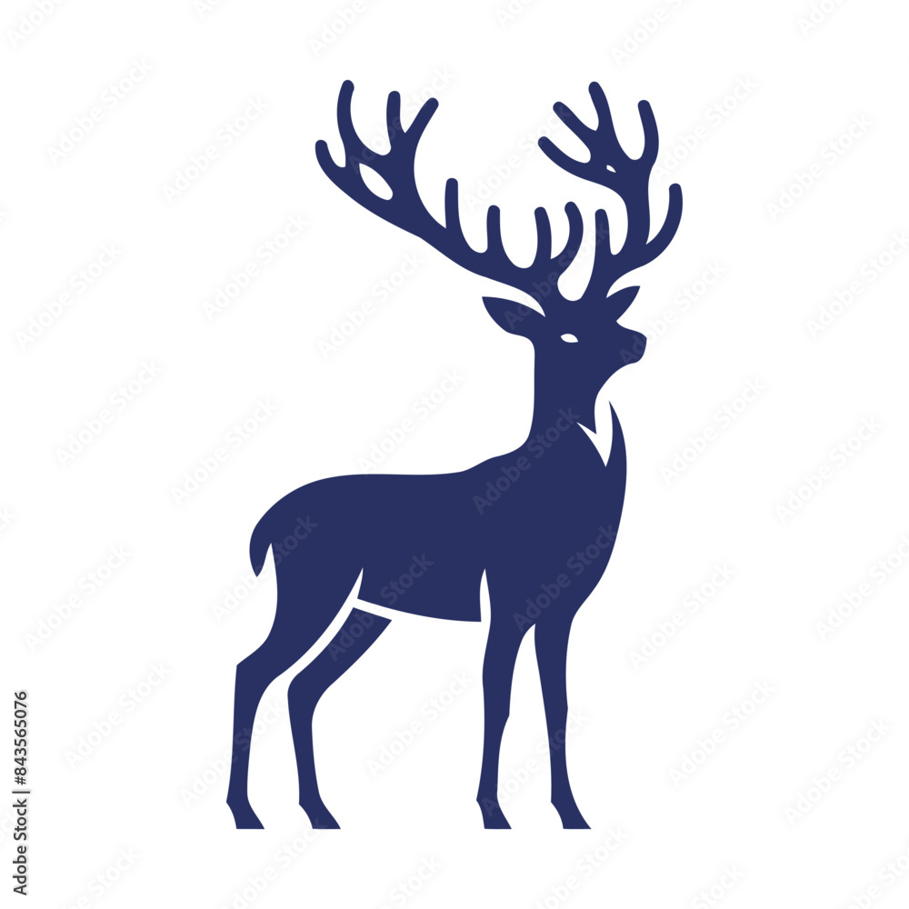 Obraz premium deer vector, deer silhouette, deer illustration