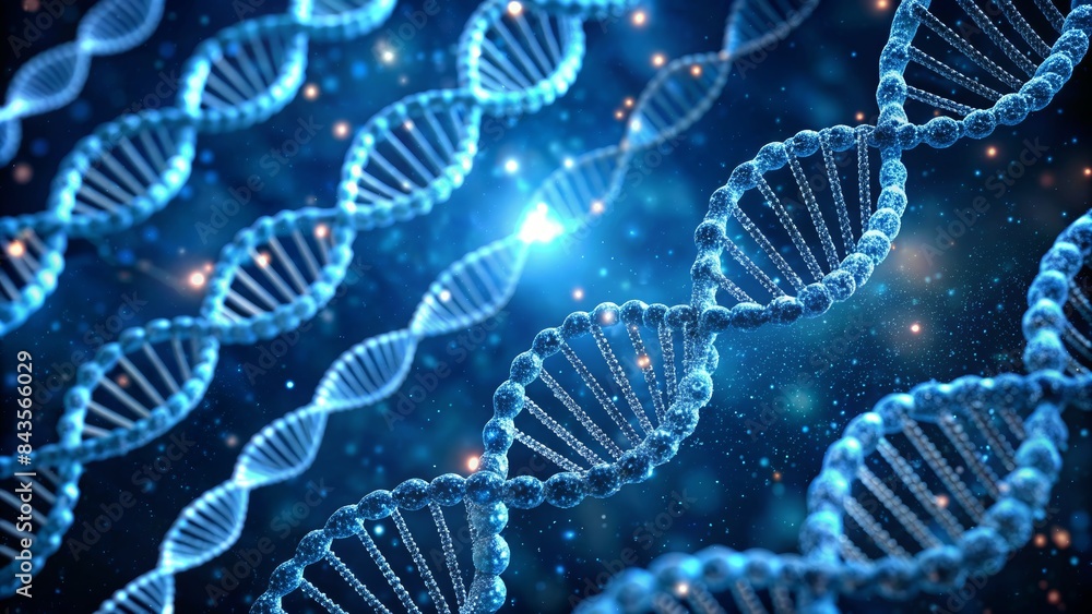 Ancestral Strands: Dark Blue Artistic Depiction of Genetic Diversity Ancestral Strands: Dark Blue Artistic Depiction of Genetic Diversity
