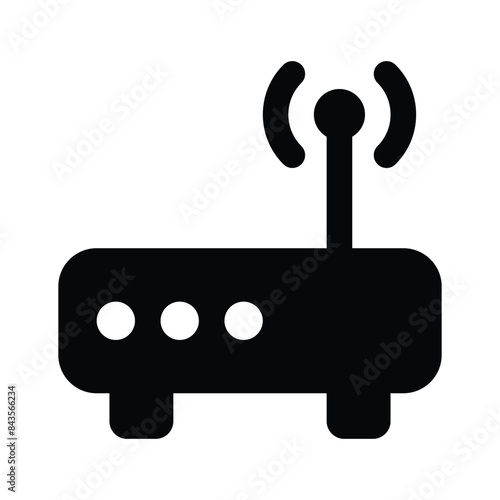 Wifi router icon design, wireless internet provider
