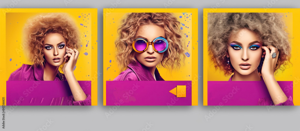 Obraz premium Product Post Template Social Media model banner