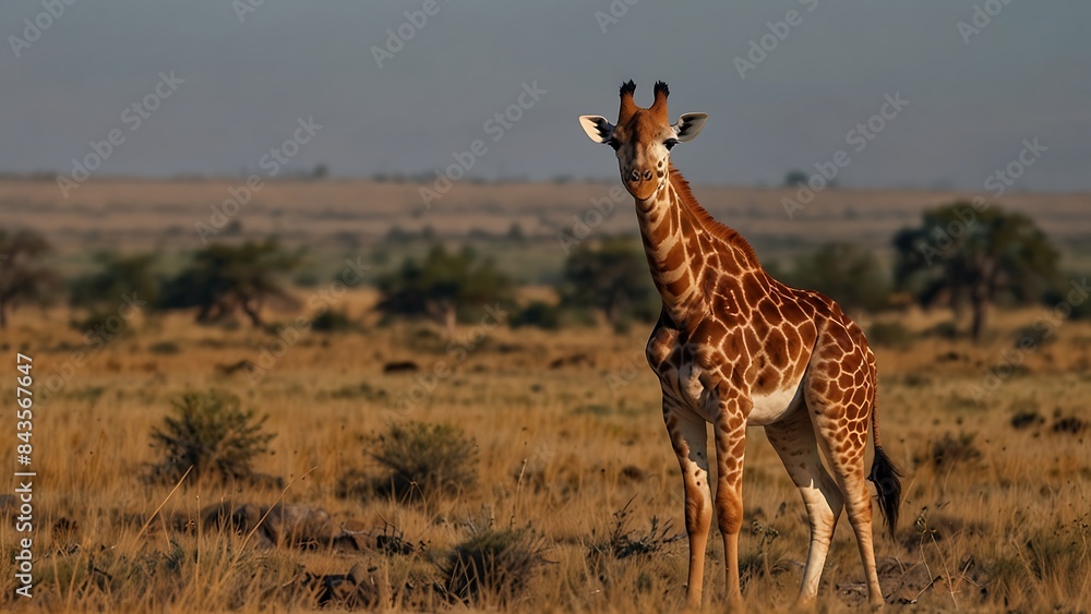 Obraz premium Witnessing Nature's Tallest Mammal