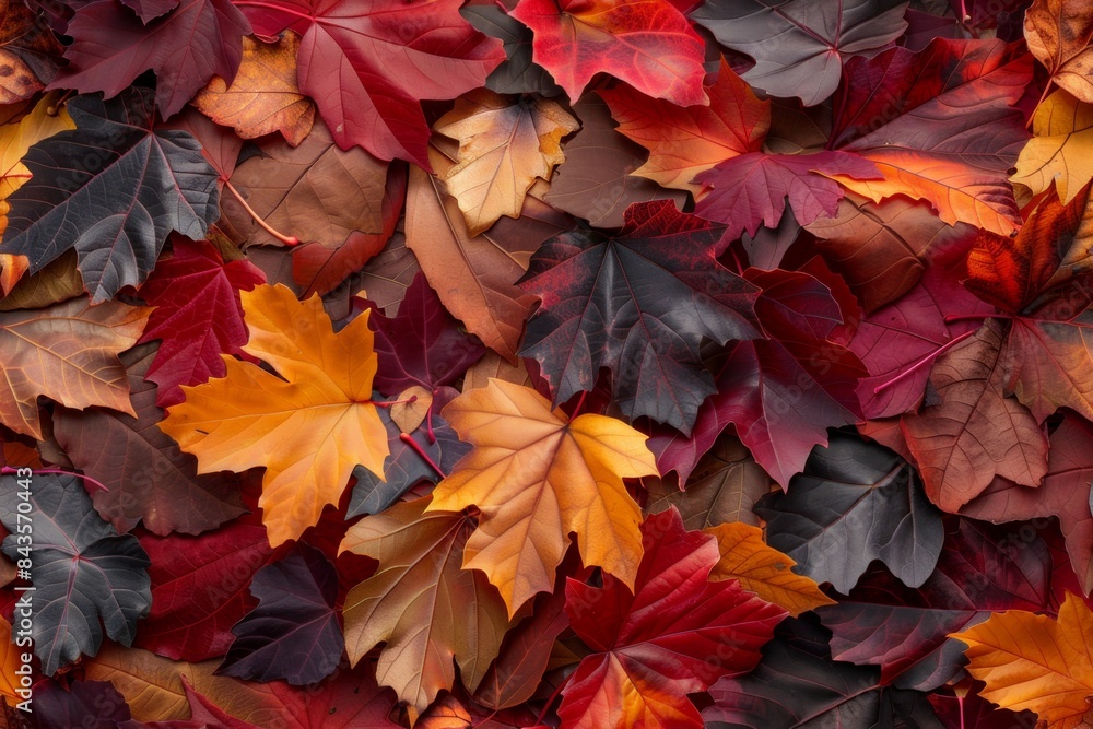 Close-up of various colorful autumn leaves arranged in a pattern, showcasing the vibrant hues of fall. Close-up of various colorful autumn leaves arranged in a pattern, showcasing the vibrant hues of fall.