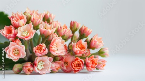 White background with Cocor Bebek or Kalanchoe pinnata photo