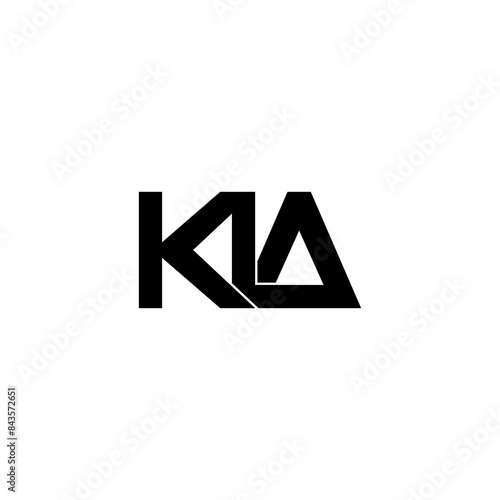 kla lettering initial monogram logo design