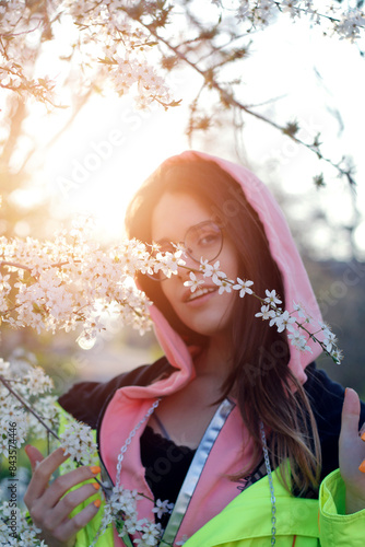 naturally cute girl warm color portrait