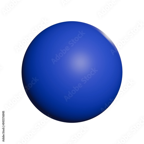 blue sphere ball 3D PNG