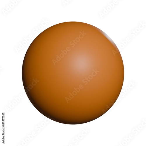 orange sphere ball 3D PNG