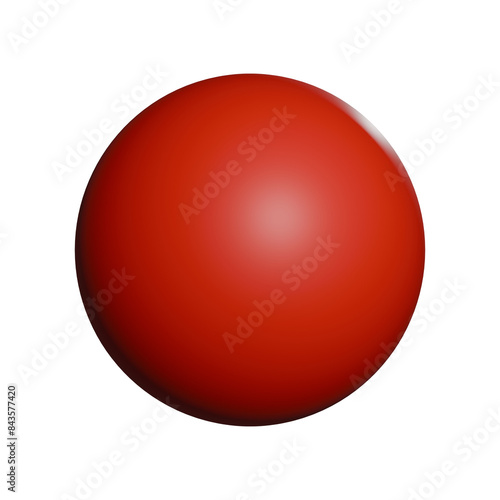 Red sphere ball 3D PNG