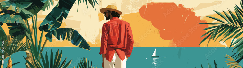 Men in Chic Summer Fashion featuring Stylish Dresses and Hats Men in Chic Summer Fashion featuring Stylish Dresses and Hats
