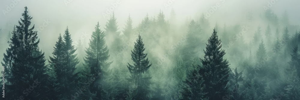 Obraz premium Breathtaking aerial perspectives of verdant woodlands showcased in exquisite forest photography