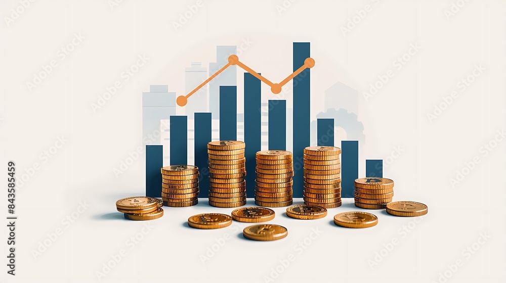 graph and coins graph and coins