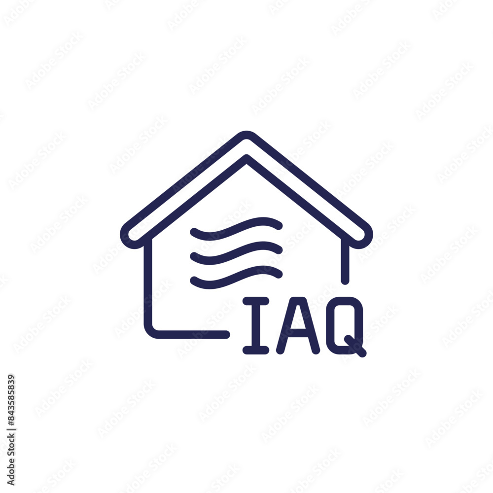 indoor air quality icon, IAQ line vector indoor air quality icon, IAQ line vector