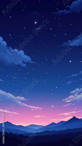 Midnight sky backgrounds landscape astronomy. © Rawpixel.com