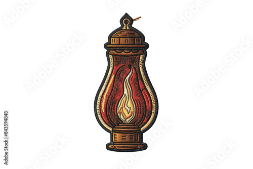 Wallpaper Mural Vintage ornate lantern illustration featuring intricate details and warm glowing light. Torontodigital.ca