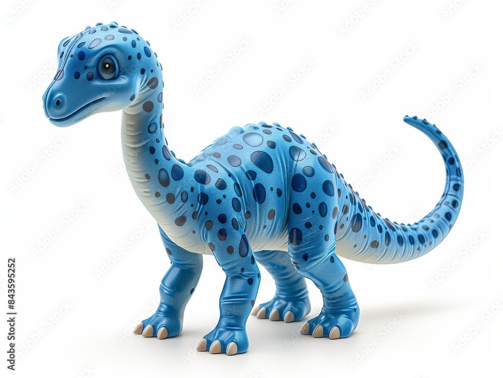 A blue dinosaur with spots on its back A blue dinosaur with spots on its back