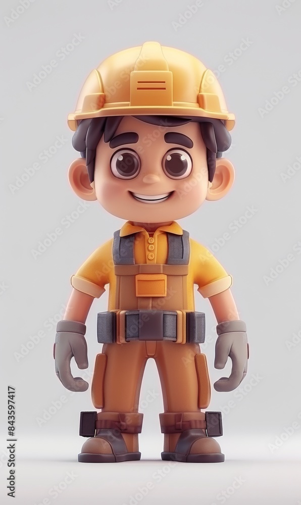 A cartoon boy in a yellow shirt and orange pants is smiling A cartoon boy in a yellow shirt and orange pants is smiling